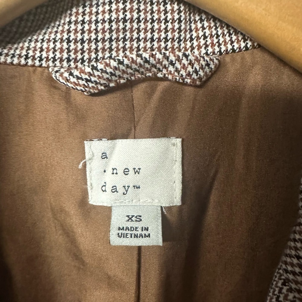 A New Day oversized Stripe Brown Blazer - Picture 4 of 5